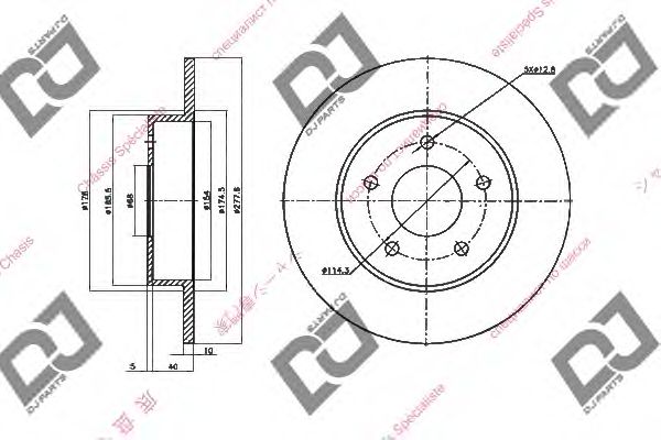 Тормозной диск DJ PARTS BD1392