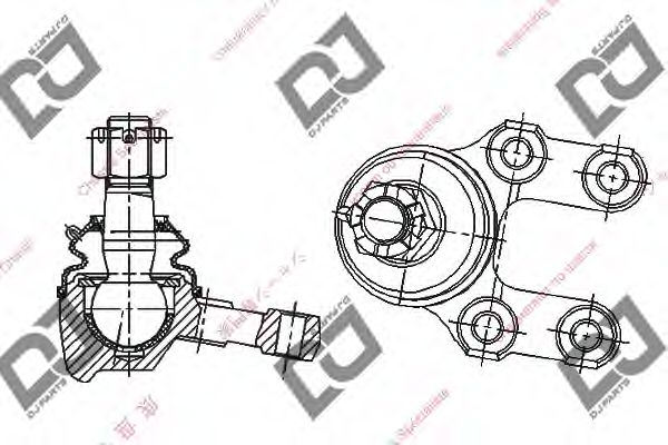 Несущий / направляющий шарнир DJ PARTS DB1129