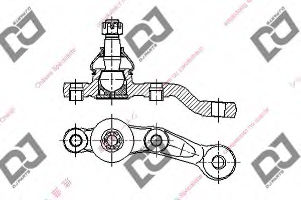 Несущий / направляющий шарнир DJ PARTS DB1202