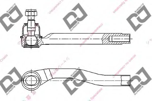 Наконечник поперечной рулевой тяги DJ PARTS DE1097