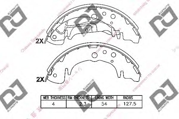 Комплект тормозных колодок DJ PARTS BS1429