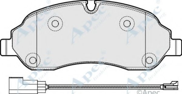 Комплект тормозных колодок, дисковый тормоз APEC braking PAD2036