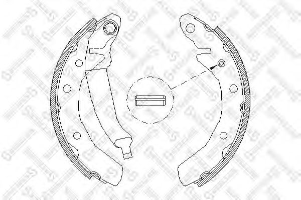 Комплект тормозных колодок STELLOX 097 100-SX