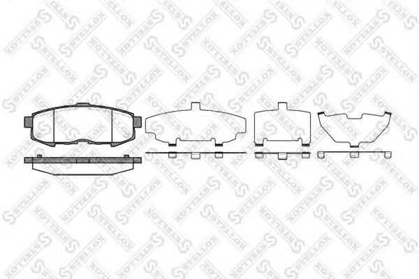 Комплект тормозных колодок, дисковый тормоз STELLOX 1171 000-SX
