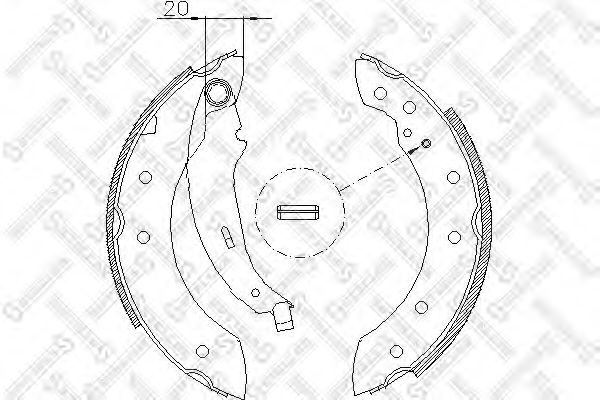 Комплект тормозных колодок STELLOX 210 101-SX