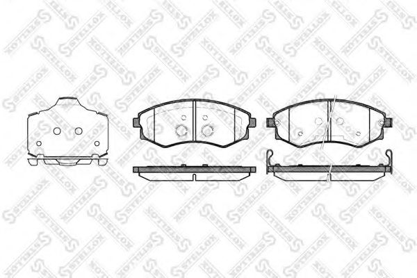 Комплект тормозных колодок, дисковый тормоз STELLOX 329 003B-SX
