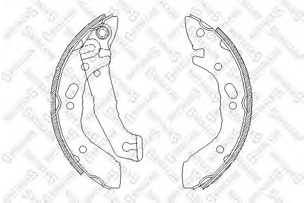 Комплект тормозных колодок STELLOX 412 100-SX