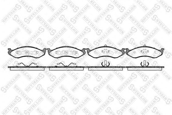 Комплект тормозных колодок, дисковый тормоз STELLOX 478 000B-SX