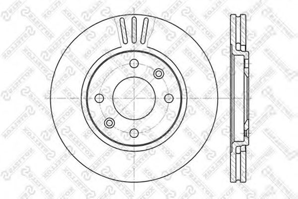 Тормозной диск STELLOX 6020-3719V-SX