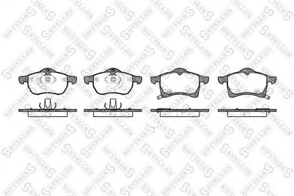 Комплект тормозных колодок, дисковый тормоз STELLOX 23057