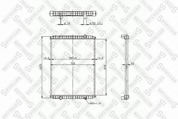 Радиатор, охлаждение двигателя STELLOX 81-03310-SX