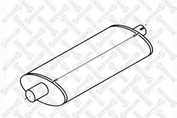 Средний / конечный глушитель ОГ STELLOX 82-03022-SX