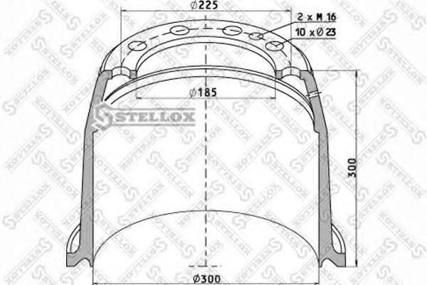Тормозной барабан STELLOX 85-00003-SX