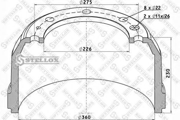 Тормозной барабан STELLOX 85-00099-SX