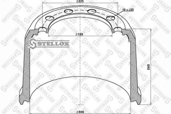 Тормозной барабан STELLOX 85-00124-SX