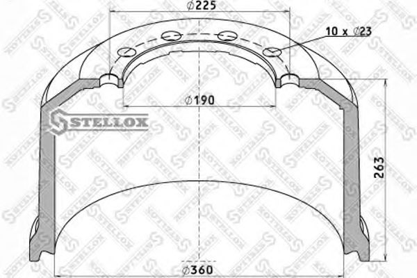Тормозной барабан STELLOX 85-00135-SX