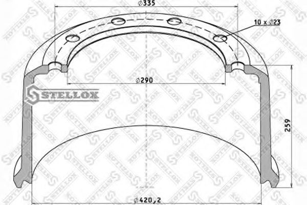 Тормозной барабан STELLOX 85-00147-SX