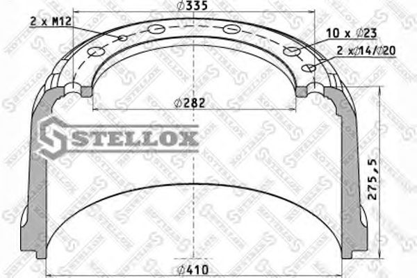Тормозной барабан STELLOX 85-00177-SX