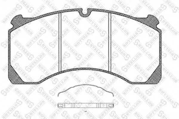 Комплект тормозных колодок, дисковый тормоз STELLOX 85-01422-SX
