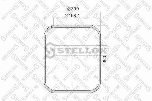 Кожух пневматической рессоры STELLOX 90-06620-SX