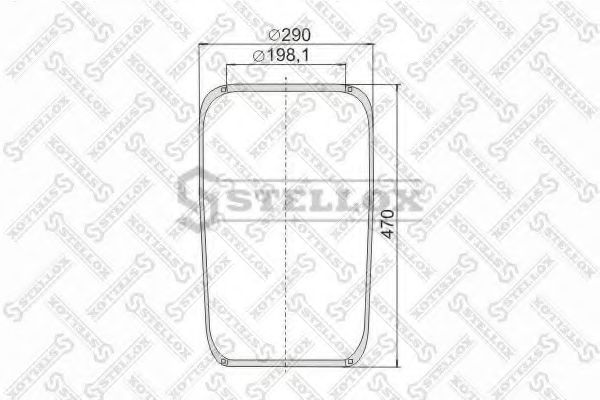 Кожух пневматической рессоры STELLOX 90-07280-SX