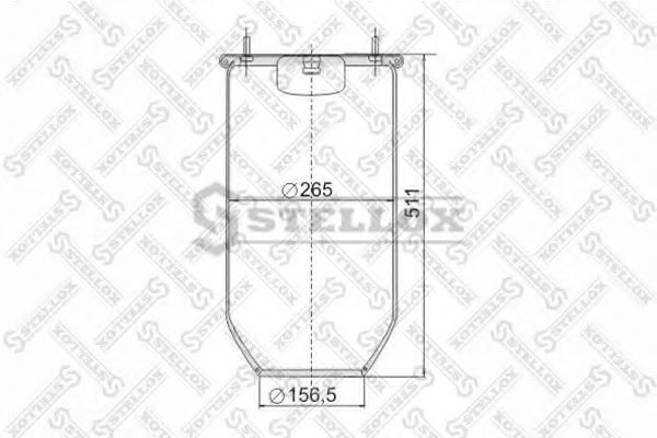 Кожух пневматической рессоры STELLOX 90-08130-SX