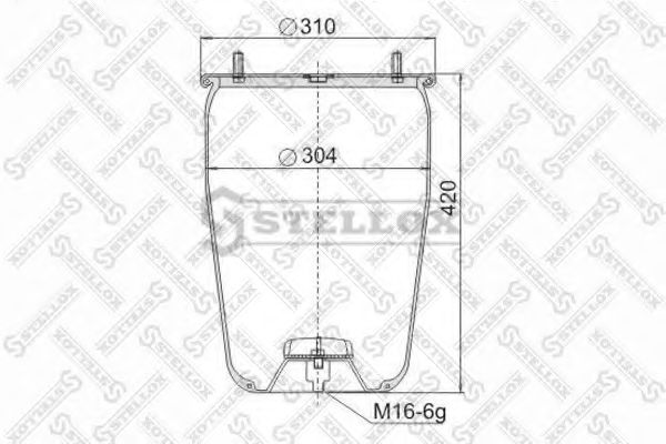 Кожух пневматической рессоры STELLOX 90-48810-SX
