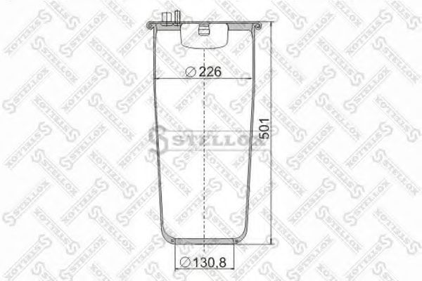 Кожух пневматической рессоры STELLOX 90-48820-SX