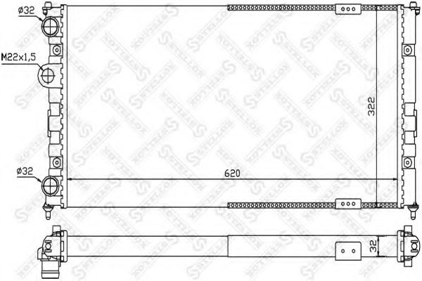 Радиатор, охлаждение двигателя STELLOX 10-26575-SX