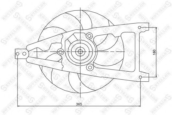 Вентилятор, охлаждение двигателя STELLOX 29-99113-SX
