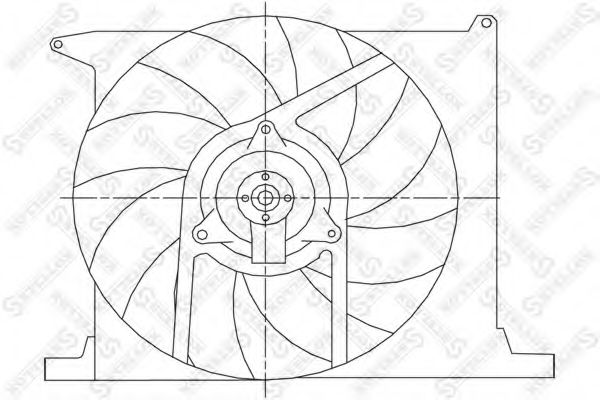 Вентилятор, охлаждение двигателя STELLOX 29-99138-SX