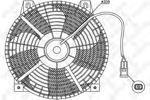 Вентилятор, охлаждение двигателя STELLOX 29-99216-SX