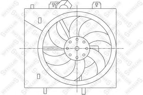 Вентилятор, охлаждение двигателя STELLOX 29-99444-SX