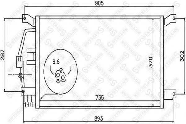 Конденсатор, кондиционер STELLOX 10-45500-SX