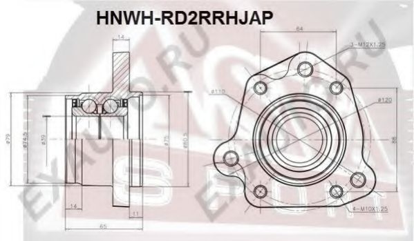 Ступица колеса ASVA HNWH-RD2RRHJAP