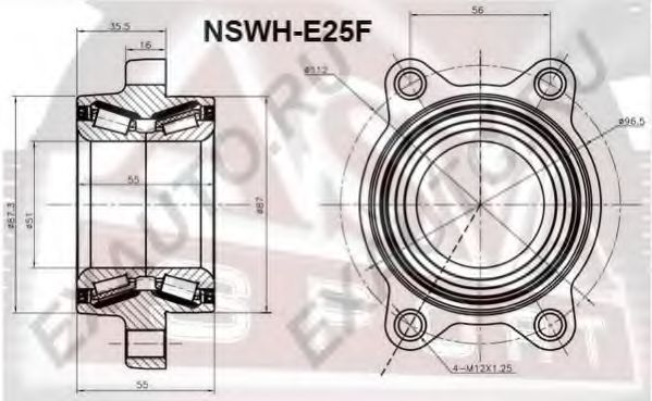 Ступица колеса ASVA NSWH-E25F