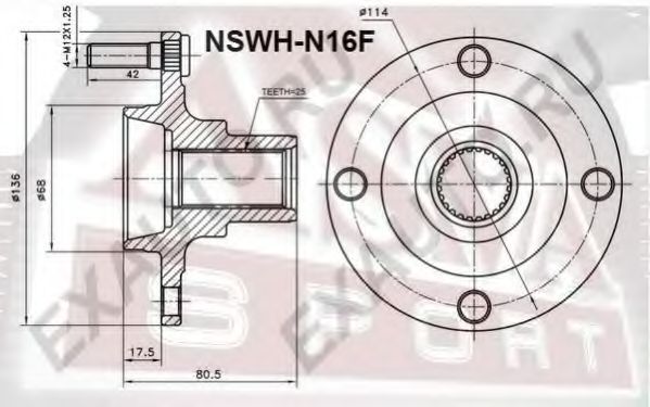 Ступица колеса ASVA NSWH-N16F