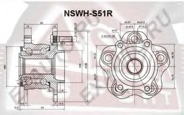 Ступица колеса ASVA NSWH-S51R