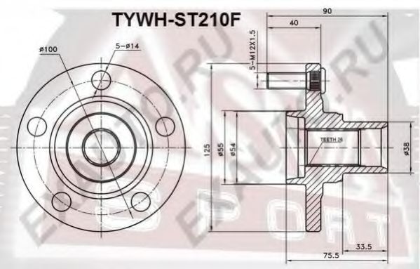 Ступица колеса ASVA TYWH-ST210F