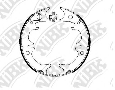 Комплект тормозных колодок, стояночная тормозная система NiBK FN2308