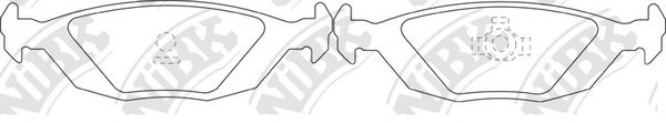 Комплект тормозных колодок, дисковый тормоз NiBK PN0013W