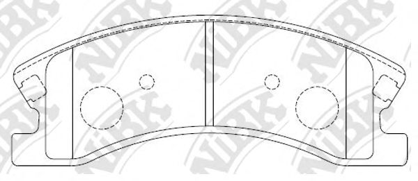 Комплект тормозных колодок, дисковый тормоз NiBK PN0067