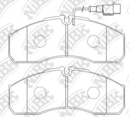 Комплект тормозных колодок, дисковый тормоз NiBK PN0072W