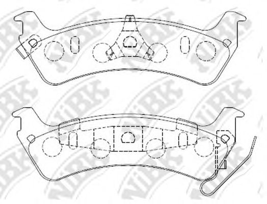 Комплект тормозных колодок, дисковый тормоз NiBK PN0081