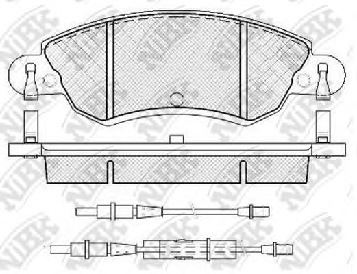 Комплект тормозных колодок, дисковый тормоз NiBK PN0183W