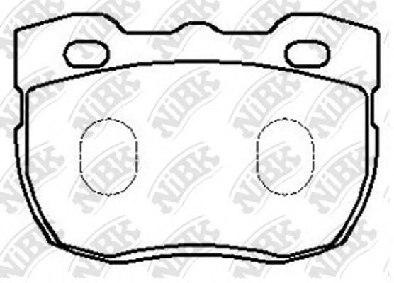 Комплект тормозных колодок, дисковый тормоз NiBK PN0238