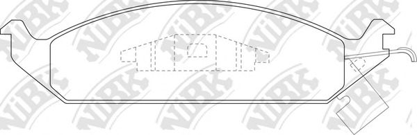 Комплект тормозных колодок, дисковый тормоз NiBK PN0315