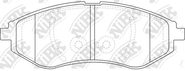 Комплект тормозных колодок, дисковый тормоз NiBK PN0370