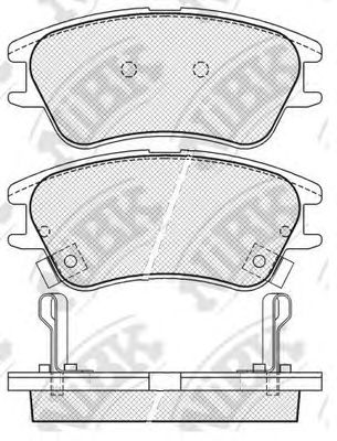 Комплект тормозных колодок, дисковый тормоз NiBK PN0439