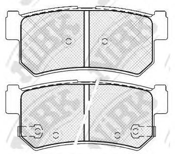 Комплект тормозных колодок, дисковый тормоз NiBK PN0440